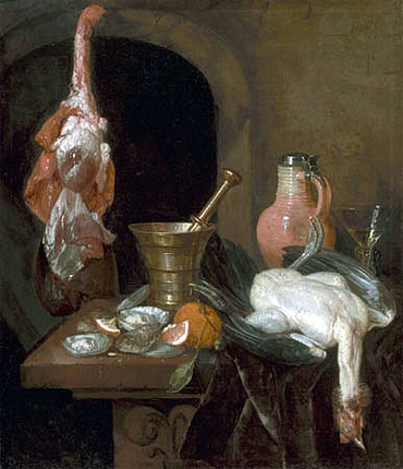 Preparations for a Meal, 1664 | Abraham Beyeren | Gemälde Reproduktion