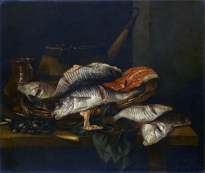 Still Life with Fish, c.1650/70 | Abraham Beyeren | Painting Reproduction