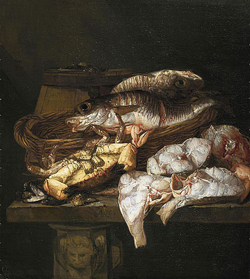 Still Life with Fish, c.1650/90 | Abraham Beyeren | Gemälde Reproduktion