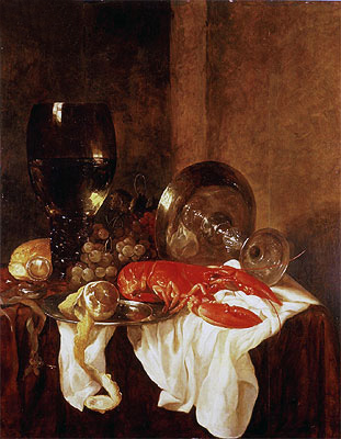 Still Life with a Lobster | Abraham Beyeren | Painting Reproduction