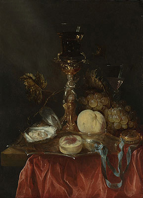 Stillleben mit silbervergoldetem Glashalter, c.1660 | Abraham Beyeren | Gemälde Reproduktion