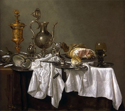 Still Life with a Nautilus Cup, c.1653/54 | Abraham Beyeren | Painting Reproduction