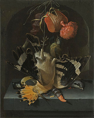 Still Life with a Hoopoe, n.d. | Abraham Mignon | Gemälde Reproduktion