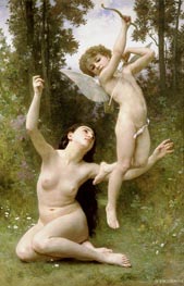 Love Takes Flight, 1901 by Bouguereau | Painting Reproduction