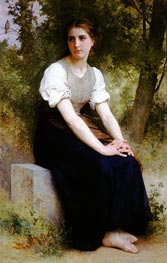 The Song of the Nightingale, 1895 by Bouguereau | Painting Reproduction