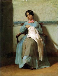 Portrait of Leonie Bouguereau, 1850 von Bouguereau | Gemälde-Reproduktion