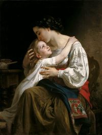 Getting Up, 1865 by Bouguereau | Painting Reproduction