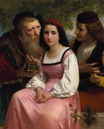 Zwischen Reichtum und Liebe, 1869 von Bouguereau | Gemälde-Reproduktion