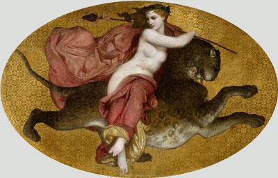 Bacchante on a Panther, 1855 | Bouguereau | Painting Reproduction