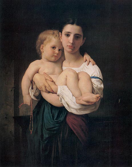 The Elder Sister, undated | Bouguereau | Gemälde Reproduktion
