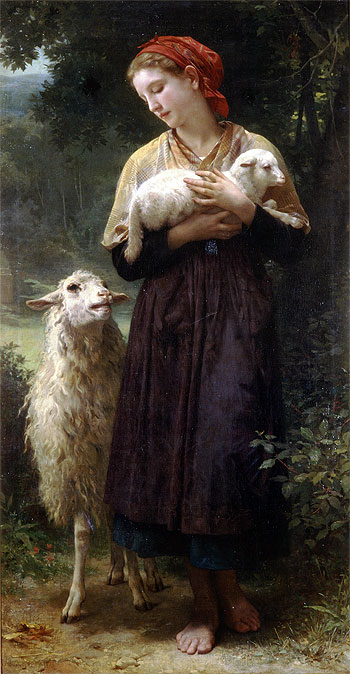 The Shepherdess, 1873 | Bouguereau | Painting Reproduction