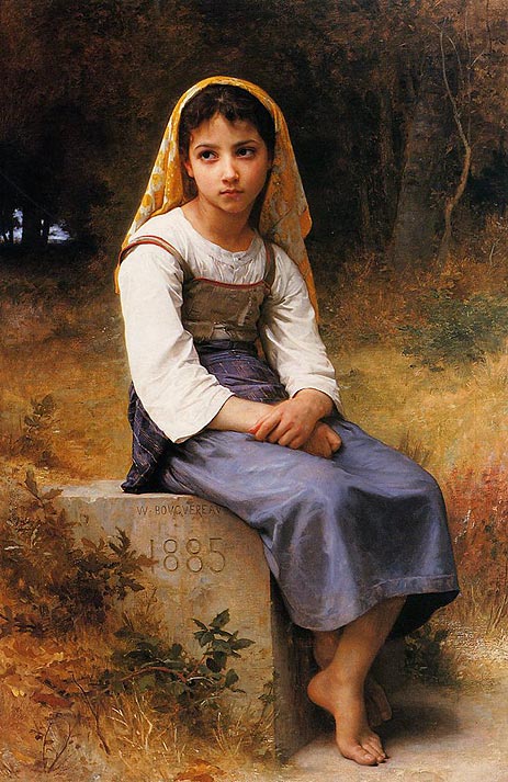 Meditation, 1885 | Bouguereau | Painting Reproduction