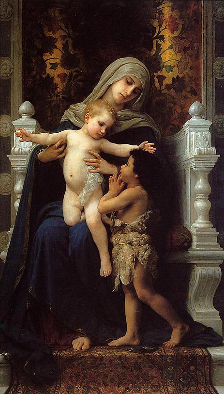 Madonna and Child with Saint John the Baptist | Bouguereau | Painting Reproduction