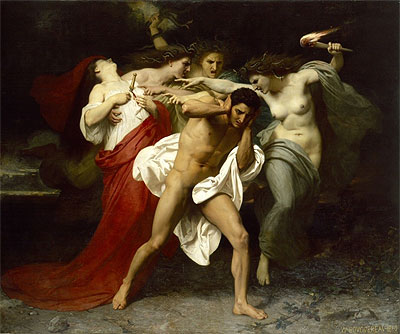 Orestes Pursued by the Furies, 1862 | Bouguereau | Gemälde Reproduktion