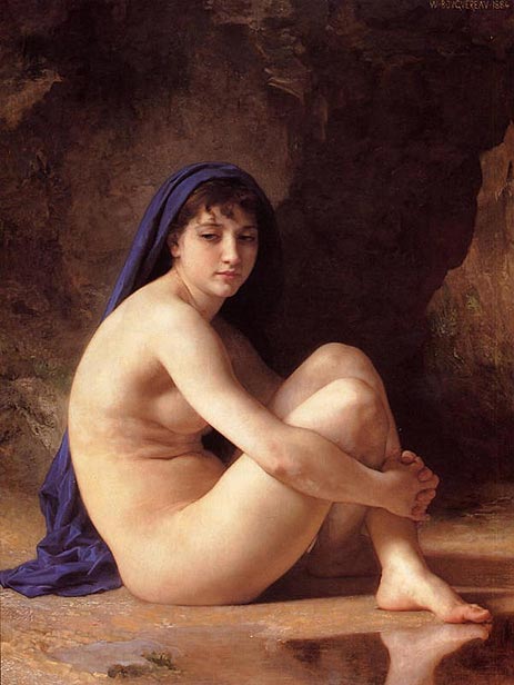 Sitzender Akt, 1884 von Bouguereau | Gemälde-Reproduktion