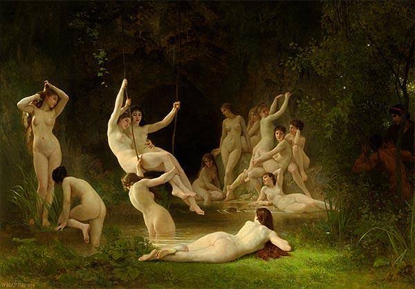 Das Nymphäum, 1878 von Bouguereau | Gemälde-Reproduktion