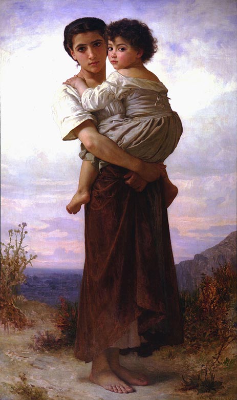 Jeunes Bohemiennes (Young Gypsies), 1879 | Bouguereau | Gemälde Reproduktion