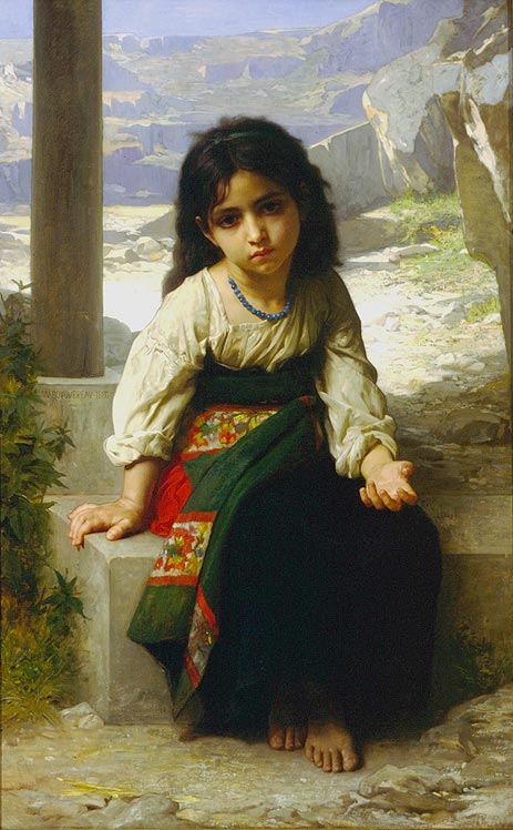 The Little Beggar, 1880 | Bouguereau | Painting Reproduction