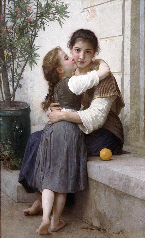 A Little Coaxing | Bouguereau | Painting Reproduction