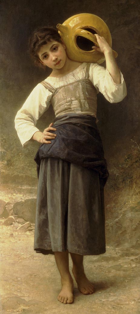 Young Girl Going to the Fountain, 1885 | Bouguereau | Painting Reproduction