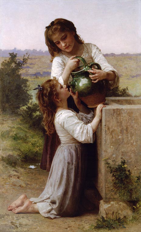 At the Fountain, 1897 | Bouguereau | Painting Reproduction