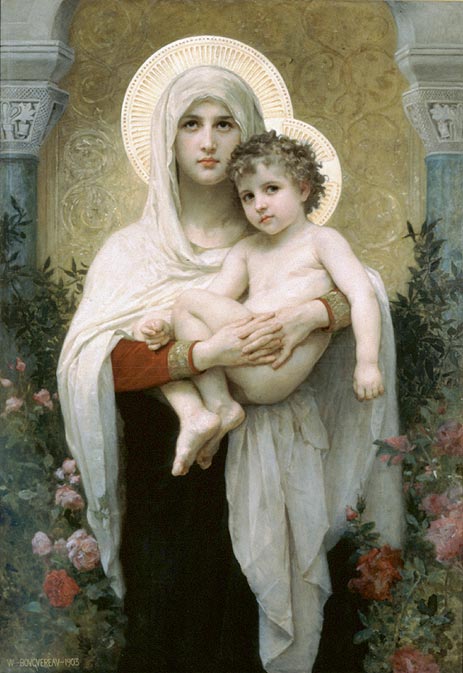 Die Madonna der Rosen, 1903 von Bouguereau | Gemälde-Reproduktion