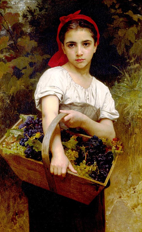 Die Weinleserin, 1875 von Bouguereau | Gemälde-Reproduktion