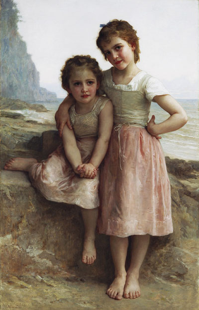 Sisters on the Shore (Sur la Greve), 1896 | Bouguereau | Painting Reproduction