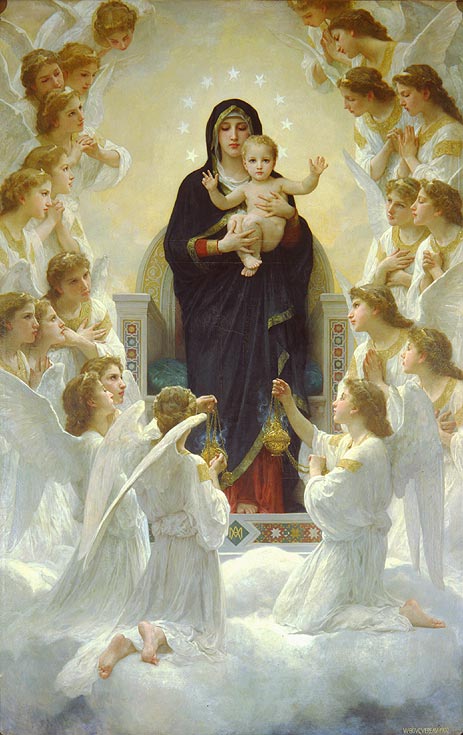 The Virgin with Angels, 1900 | Bouguereau | Painting Reproduction