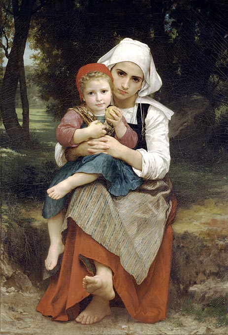 Breton Brother and Sister, 1871 | Bouguereau | Painting Reproduction