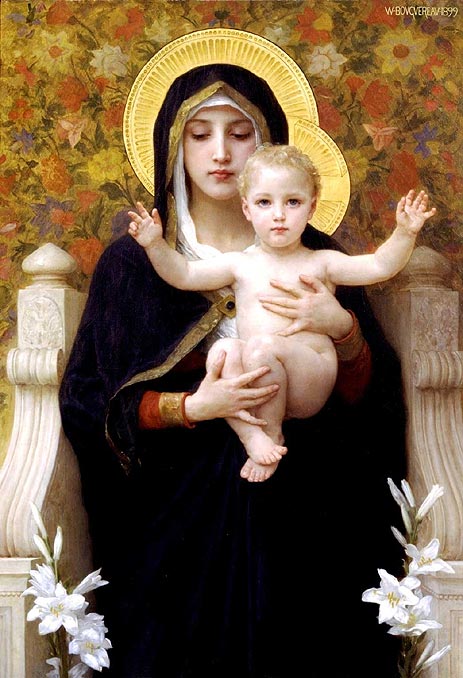 The Virgin of the Lilies, 1899 | Bouguereau | Painting Reproduction