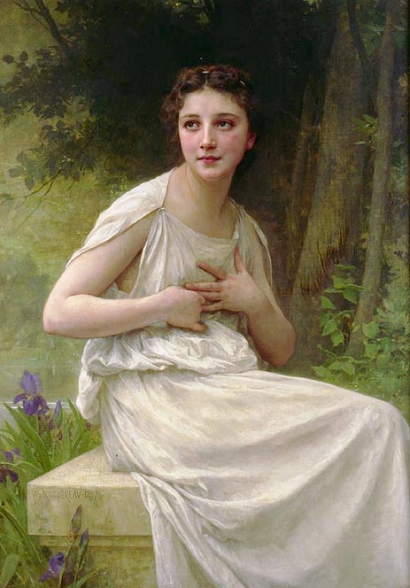 Reflection | Bouguereau | Painting Reproduction