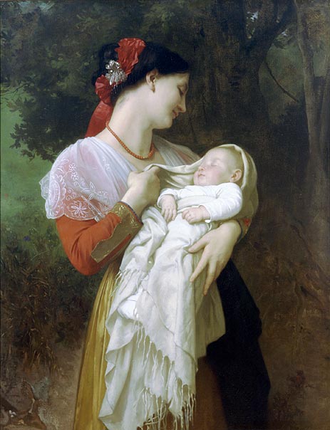 Maternal Admiration, 1869 | Bouguereau | Painting Reproduction