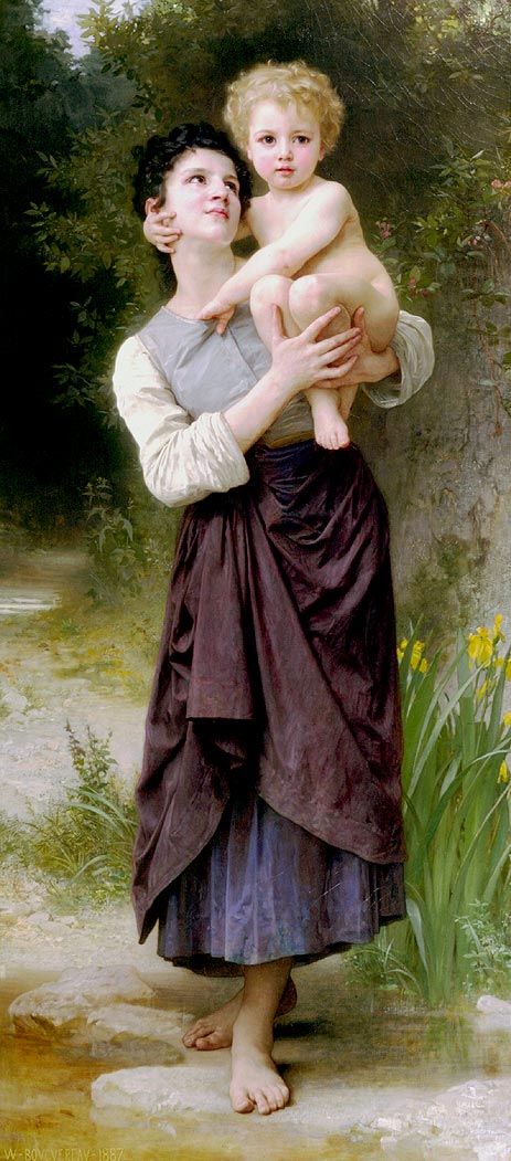 Bruder und Schwester, 1887 von Bouguereau | Gemälde-Reproduktion