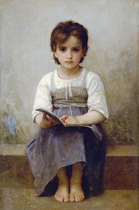 The Difficult Lesson, 1884 | Bouguereau | Gemälde Reproduktion
