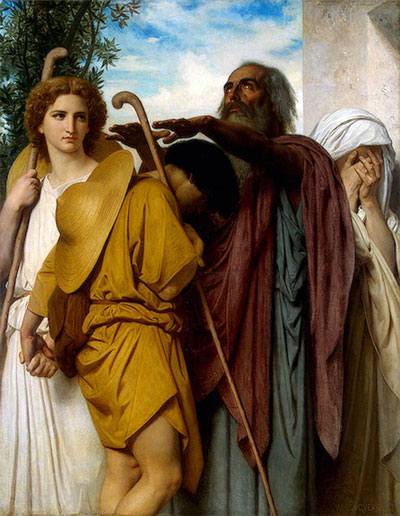 Tobias Receives his Father's Blessing, 1860 | Bouguereau