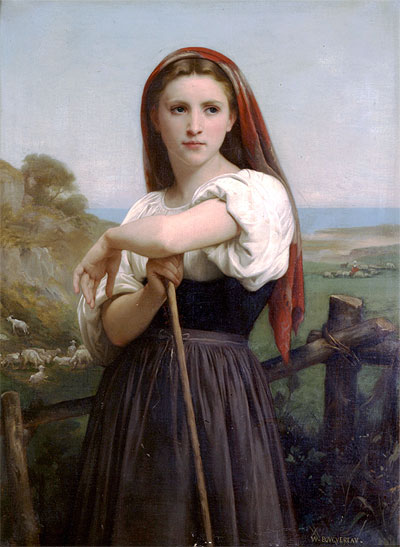 Young Shepherdess, 1868 | Bouguereau | Painting Reproduction
