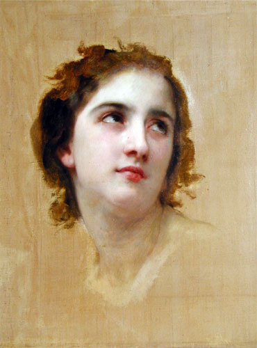 Skizze einer jungen Frau, n.d. von Bouguereau | Gemälde-Reproduktion