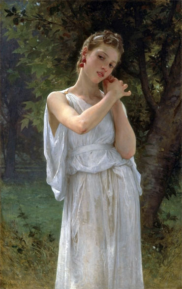 Die Ohrringe (Boucles d'Oreilles), 1891 von Bouguereau | Gemälde-Reproduktion