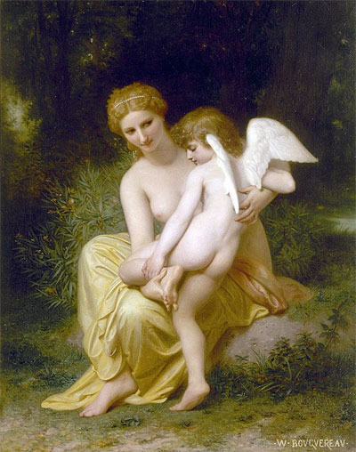 Verwundeter Eros, 1857 von Bouguereau | Gemälde-Reproduktion