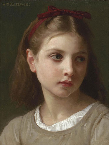 Ein junges Mädchen, 1886 von Bouguereau | Gemälde-Reproduktion