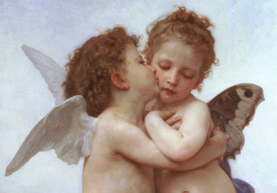 Cupid and Psyche as Children (Detail), 1889 | Bouguereau | Gemälde Reproduktion