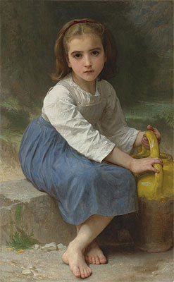 Girl with Pitcher, 1885 | Bouguereau | Painting Reproduction
