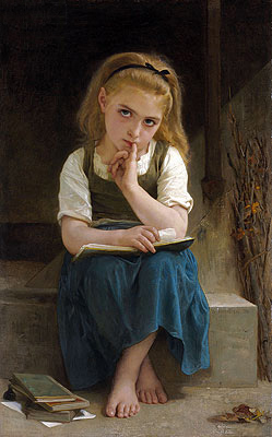Difficult Lesson, 1880 | Bouguereau | Painting Reproduction