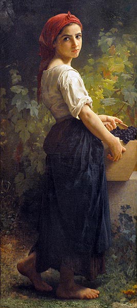 Mädchen mit Trauben | Bouguereau | Gemälde Reproduktion