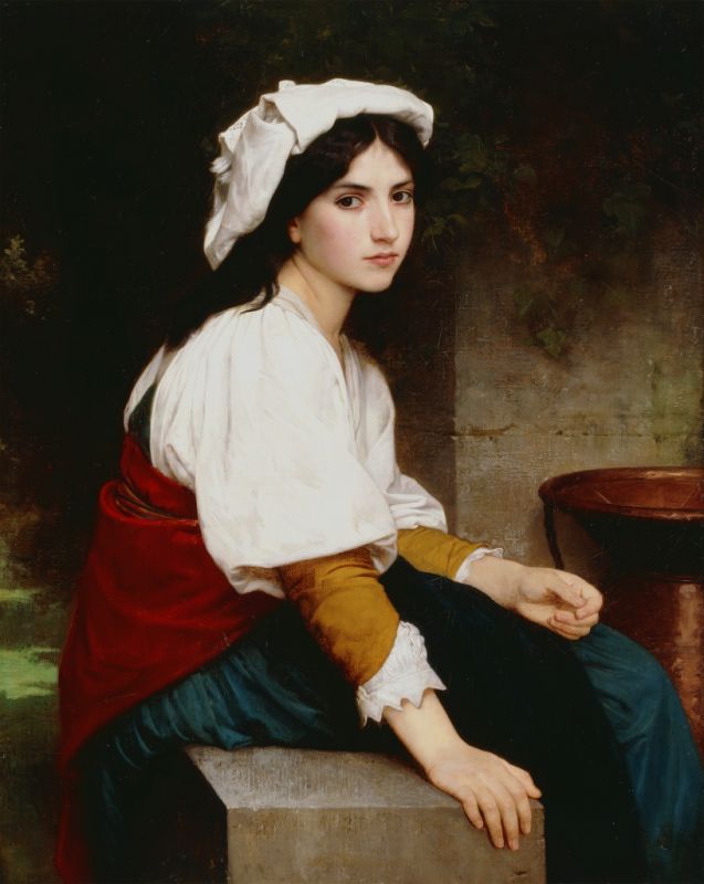 Italian Girl by a Fountain, 1870 | Bouguereau