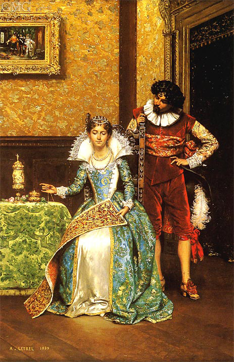 The Attentive Courtier, 1880 | Lesrel | Painting Reproduction