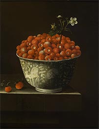 Erdbeeren in chinesischer Porzellanschale, 1704 von Adriaen Coorte | Gemälde-Reproduktion