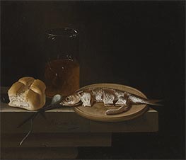 Stilleben mit Hering, 1697 von Adriaen Coorte | Gemälde-Reproduktion
