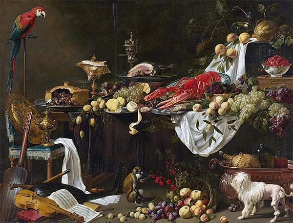 Veranstaltungsstillleben, 1644 | van Utrecht | Gemälde Reproduktion